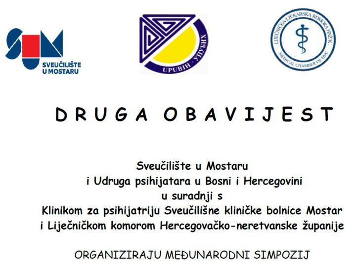 Друго обавјештење – XVIII Мостарска психијатријска субота